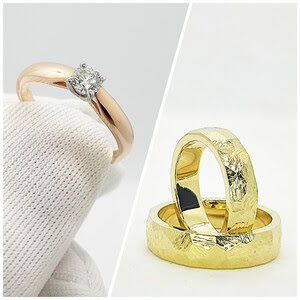 помолвочное кольцо из золота под заказ